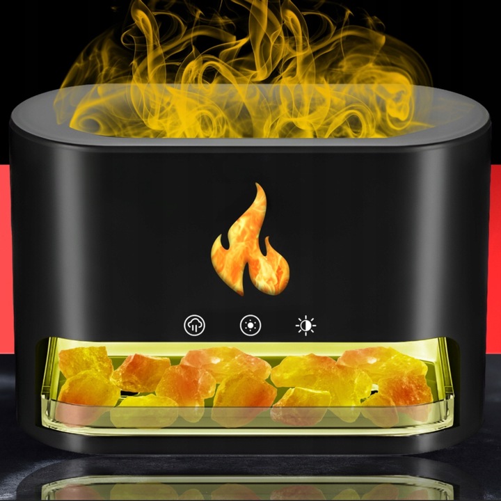 NAWILŻACZ POWIETRZA DYFUZOR KOMINEK LAMPKA NOCNA LED EFEKT PŁOMIENIA +