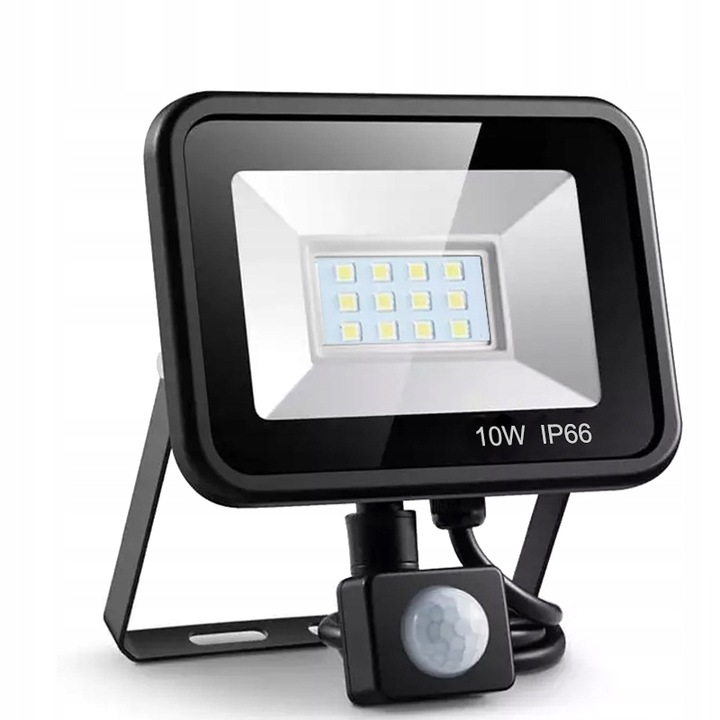 HALOGEN LED 10W LAMPA Z CZUJNIK RUCHU ZMIERZCHU NAŚWIETLACZ ZEWNĘTRZNY