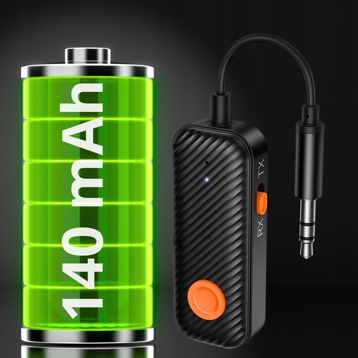 TRANSMITER ODBIORNIK NADAJNIK 2W1 BLUETOOTH 5.4 RX TX AUDIO AUX JACK