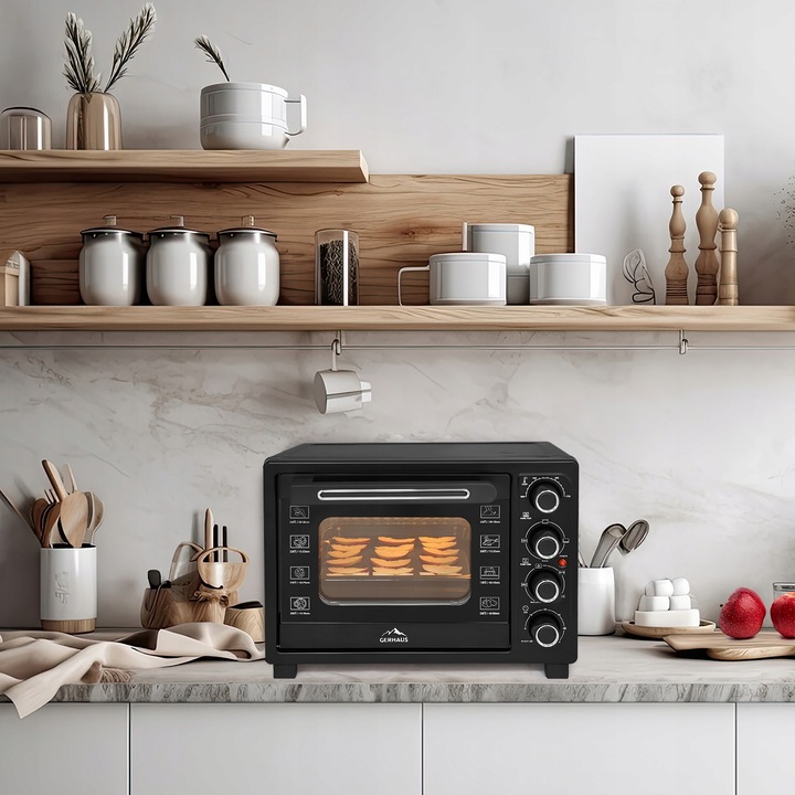 PIEKARNIK ELEKTRYCZNY 45L 2000W 250°C TERMOOBIEG ROŻNO GRILL