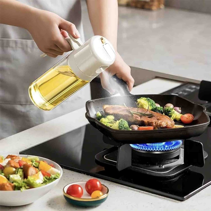 SPRYSKIWACZ DO OLIWY OLEJU SZKLANY DOZOWNIK SPRAY ATOMIZER WYGODNY 550ML