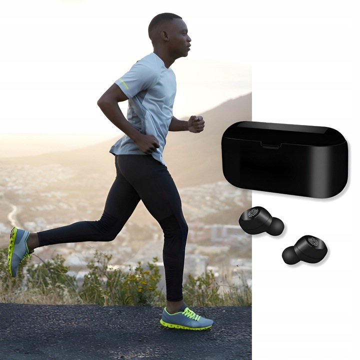 SŁUCHAWKI BEZPRZEWODOWE BLUETOOTH 5.3 3 GEN MODEL 2024 MIKROFON + POWERBANK