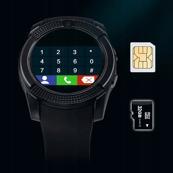 SMARTWATCH V8 ZEGAREK SMART WATCH PL KARTA SIM SD