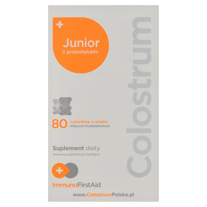 COLOSTRUM JUNIOR Z PROBIOTYKIEM CUKIERKI DLA DZIECI 80 szt.