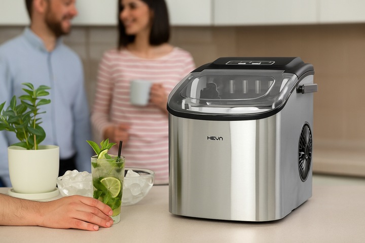Kostkarka do lodu HEVA HIX 12kg domowa cicha maszyna ekspresowy lód