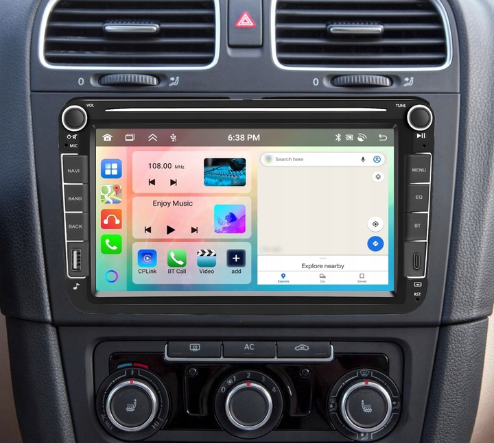 RADIO ANDROID 2DIN 4+64 GB 8 CALI VW PASSAT B6 B7 GOLF 5 V 6 VI SKODA
