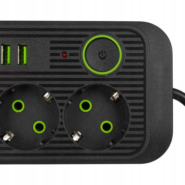PRZEDŁUŻACZ listwa 2m 3 gniazda + 5x USB