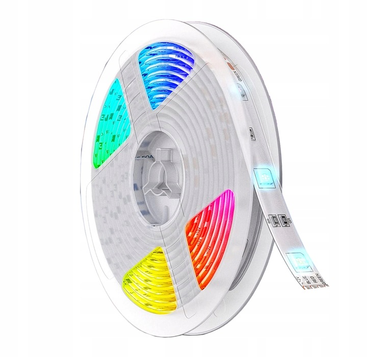 Taśma LED RGB 5m Rolka 12V Listwa Pasek Kolorowa 50W 4000lm IP20 Mocna