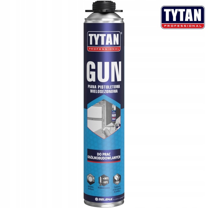 PIANA PISTOLETOWA WIELOSEZONOWA OD -10°C DO +30 NISKOPRĘŻNA 750ML GUN TYTAN