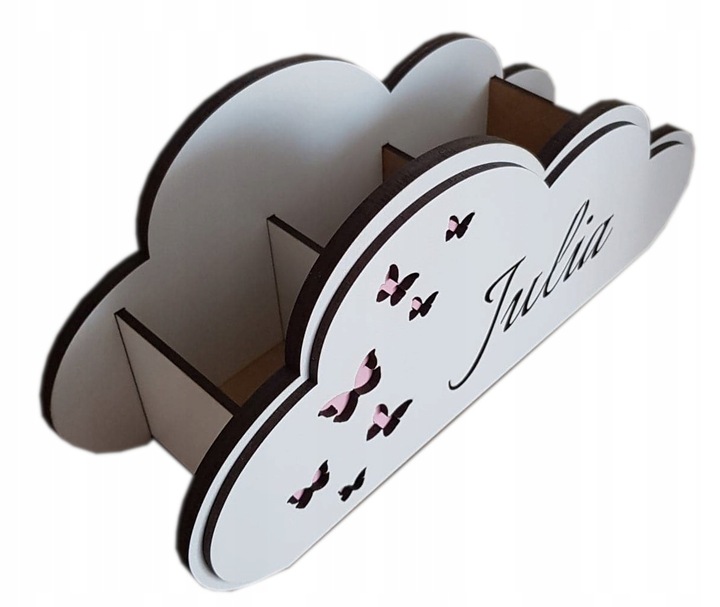 PRZYBORNIK Organizer na kredki CHMURKA z Imieniem