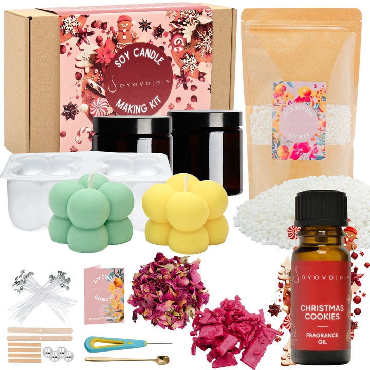 ZESTAW DO ROBIENIA ŚWIEC DIY WYROBU ŚWIECZEK SOJOWYCH 21w1 PREZENT