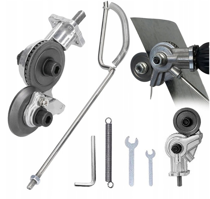 ADAPTER DO CIĘCIA BLACHY NA WIERTARKĘ WKRĘTARKĘ UNIWERSALNE NOŻYCE DO