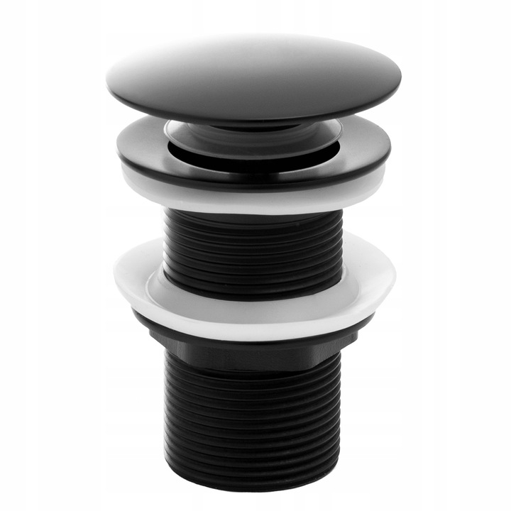 Korek umywalkowy automatyczny bez przelewu klik klak czarny YOKA HOME