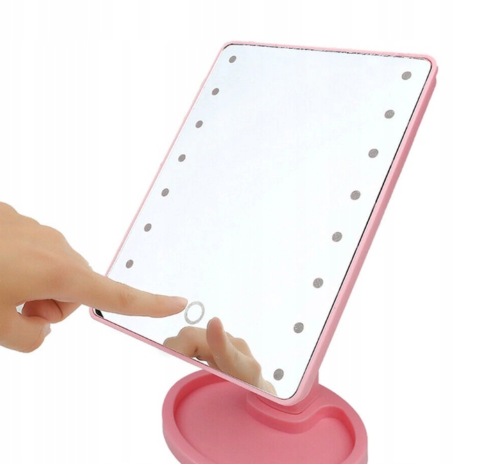 PODŚWIETLANE LUSTERKO KOSMETYCZNE DO MAKIJAŻU LED