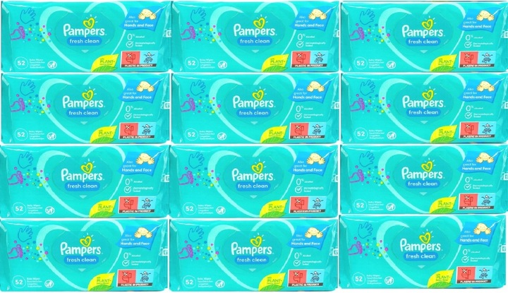 Pampers Chusteczki FRESH CLEAN 12x52 szt.