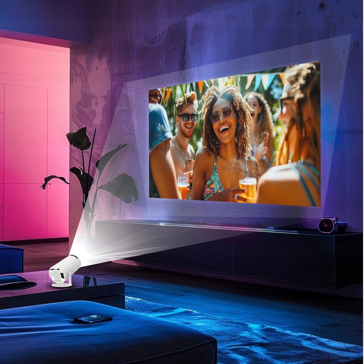 Projektor ANDROID rzutnik 4K WIFI PRZENOŚNY SMART FULL HD HY300 PRO LERTZ