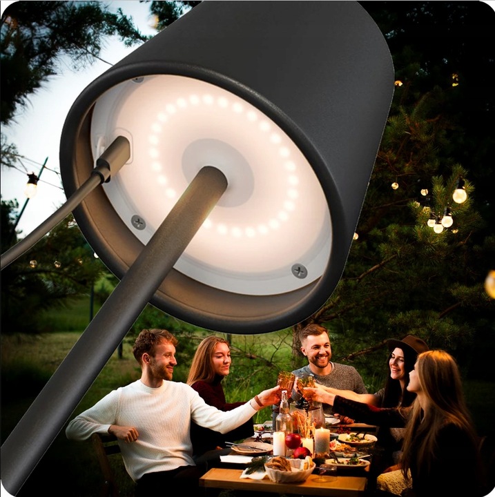 ELEGANCKA NOWOCZESNA BEZPRZEWODOWA LAMPKA NOCNA DOTYKOWA LED USB 3