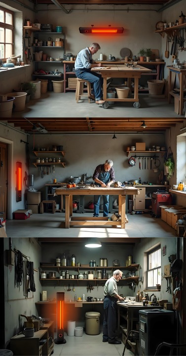 2w1 Promiennik podczerwieni ciepła tarasowy TOR 8 poziomów 2000W pilot