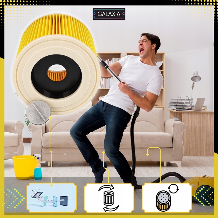 3x FILTR DO ODKURZACZA KARCHER WD3 Filtry 3 SZT WD 3 MV3 WD2 SE4001