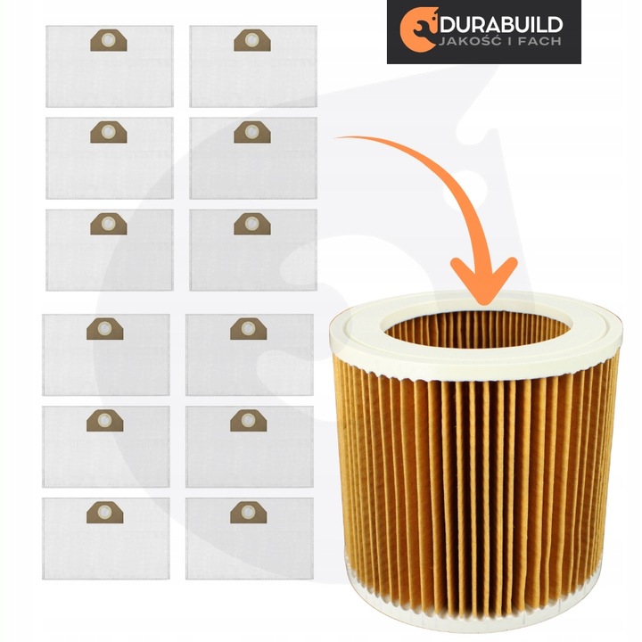 12x WORKI DO ODKURZACZA KARCHER WD3 WOREK WD 3 WD WD 6 SE 4001 Plus