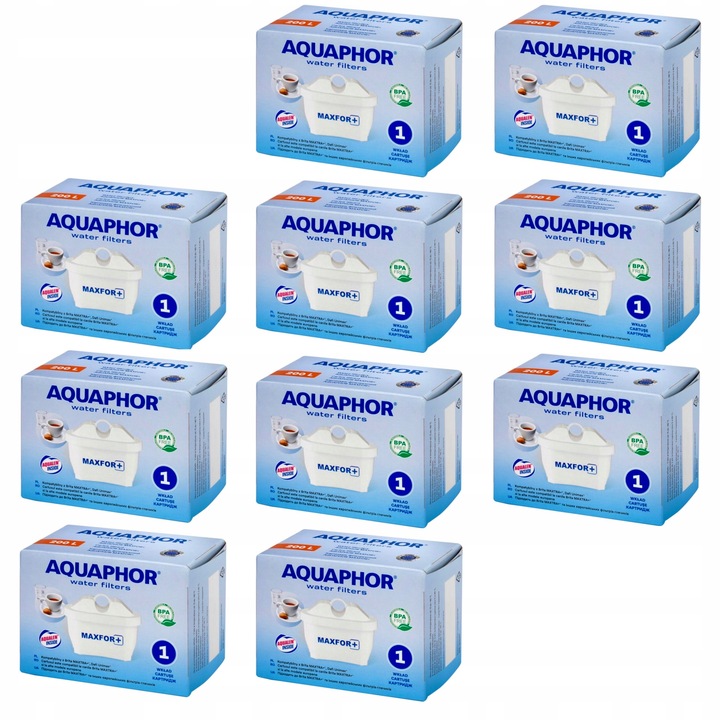 Wkłady filtrujące, filtry wody AQUAPHOR B25 Maxfor+ kpl. 10 szt. do dzbanka