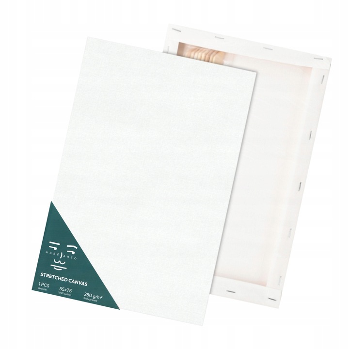 PŁÓTNO MALARSKIE 55x75cm PODOBRAZIE DO MALOWANIA NA DREWNIANYM BLEJTRAMIE