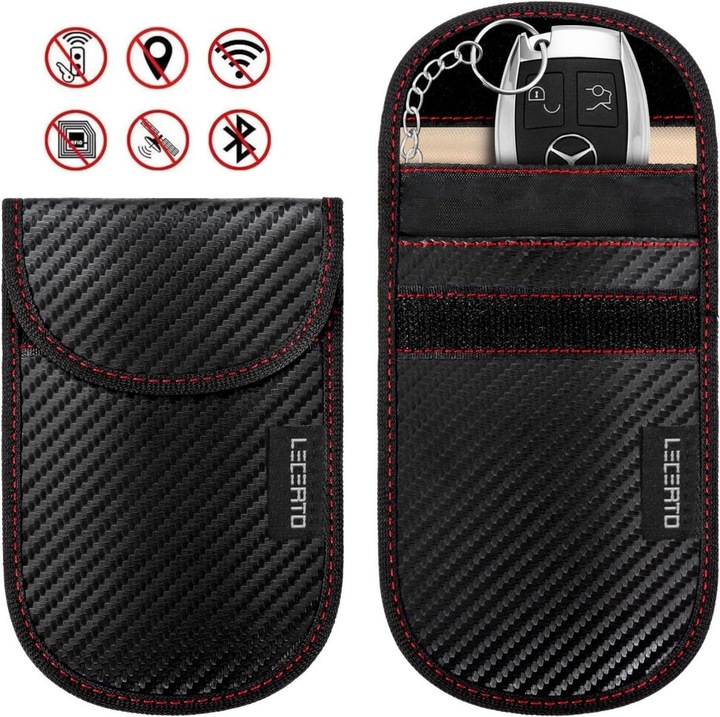 2xETUI ANTYKRADZIEŻOWE KLUCZYK KEYLESS KLATKA FARADAYA BLOKADA RFID