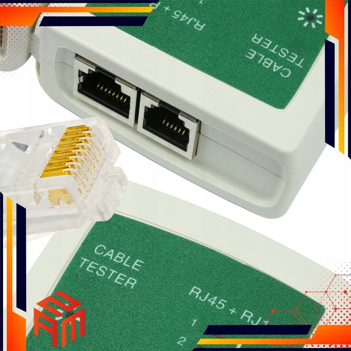 ZESTAW TESTER KABLI ZACISKARKA RJ 45 WTYK RJ45 NARZĘDZIA SIECIOWE ŚCIĄGACZ