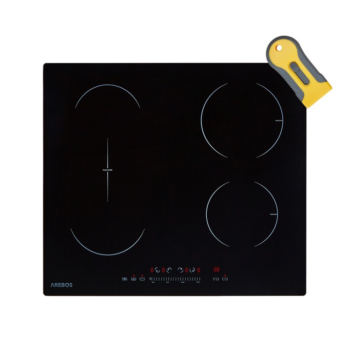 Arebos - Płyta indukcyjna ze strefami Flex | 7200 W | 4 płyty