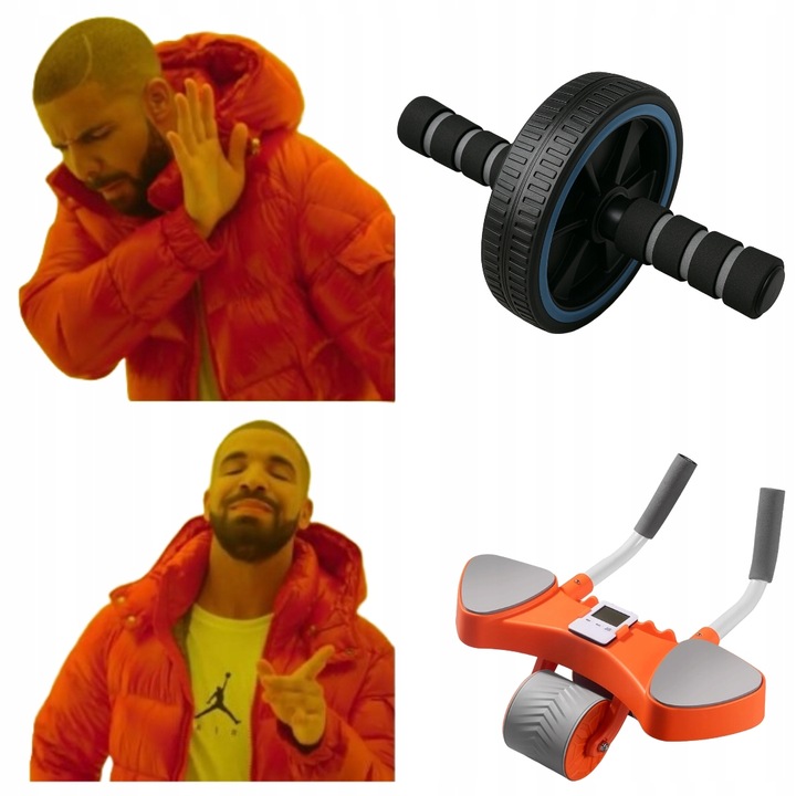 Kółko Roller Z Automatycznym Odbiciem Do ćwiczen Mięśni Brzucha z matą