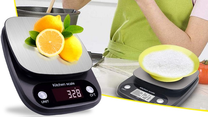 WAGA KUCHENNA ELEKTRONICZNA PRECYZYJNA LCD DIETETYCZNA + BATERIE