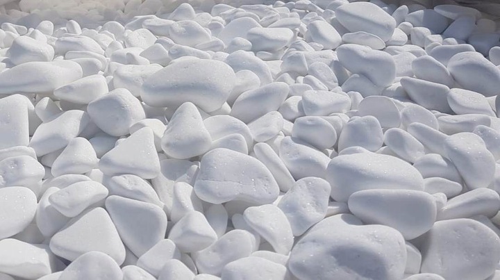 KAMIEŃ BIAŁY THASSOS OTOCZAK 1-2cm KAMIEŃ DEKORACYJNY DO OGRODU 20kg