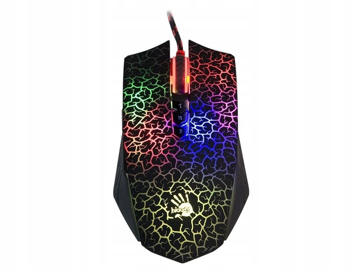 MYSZKA PODŚWIETLANA GAMINGOWA DLA GRACZY A4TECH A70 PRZEWODOWA + PODKŁADKA