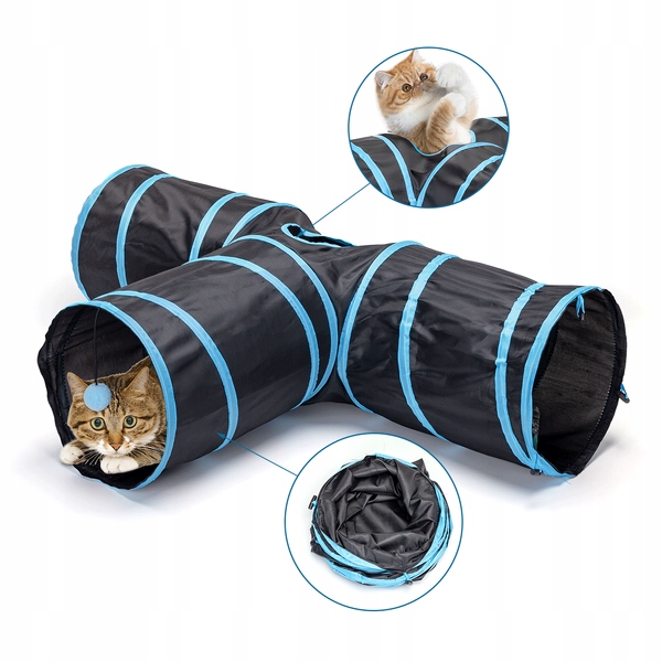 Tunel zabawka dla kota 80 cm samorozkładany