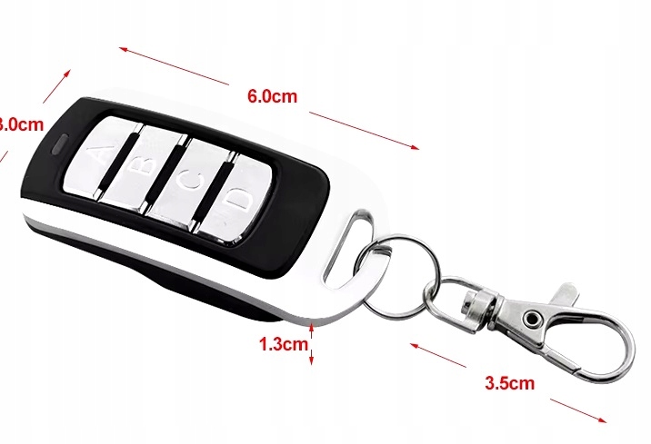 PILOT UNIWERSALNY DO BRAMY ALARMU ROLET SAMOKOPIUJĄCY KOD 280-868MHz