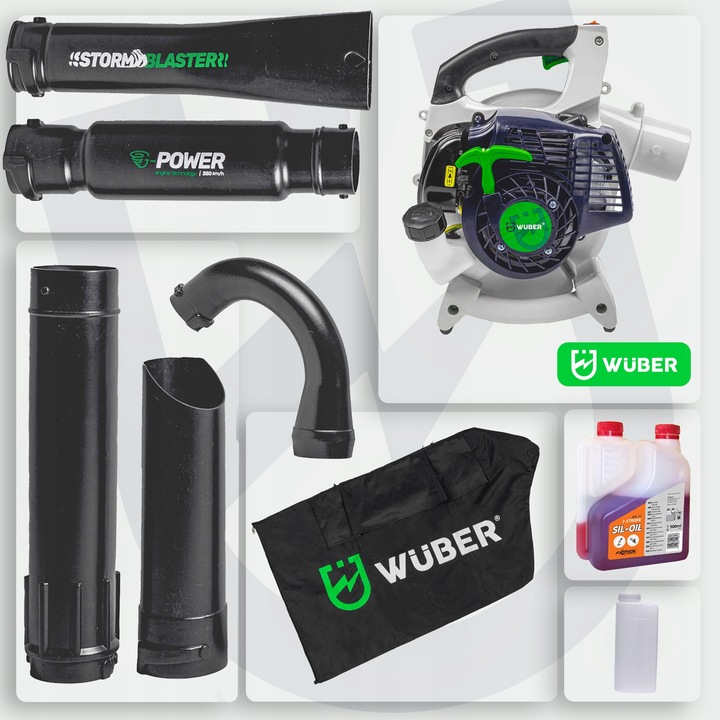 DMUCHAWA SPALINOWA 750 W OGRODOWA DO LIŚCI 50L ODKURZACZ ROZDRABNIACZ