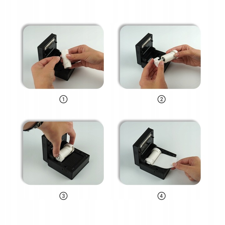 Biały papier termiczny do Phomemo M02 M0x 50mmx3,5m naklejki z klejem 3szt