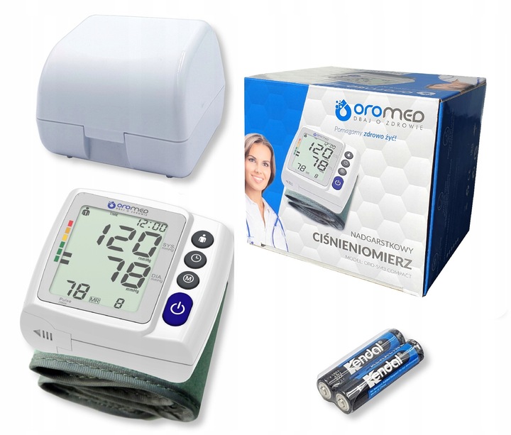 CIŚNIENIOMIERZ NADGARSTKOWY NA NADGARSTEK ETUI ARYTMIA LCD PAMIĘĆ