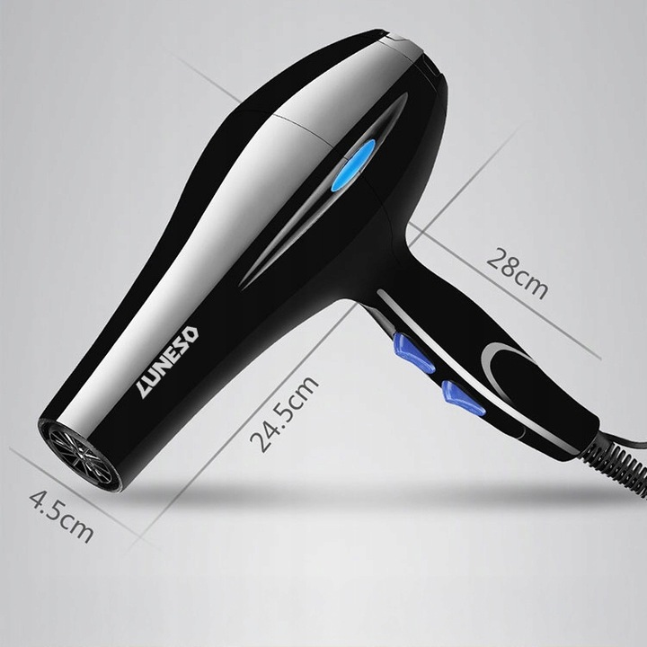 SUSZARKA DO WŁOSÓW z dyfuzorem jonizacja MOCNA koncentrator zimny