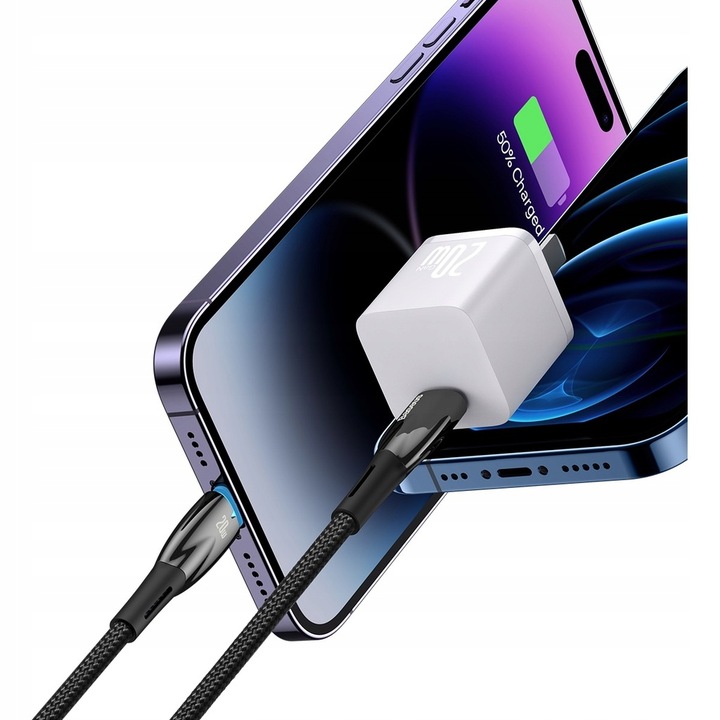 BASEUS KABEL USB-C SZYBKIE ŁADOWANIE PRZEWÓD DO LIGHTNING IPHONE PD 20W 2M