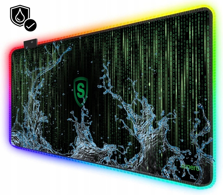 Podkładka pod myszkę gamingowa mysz xxl duża klawiaturę RBG świecąca 80x30