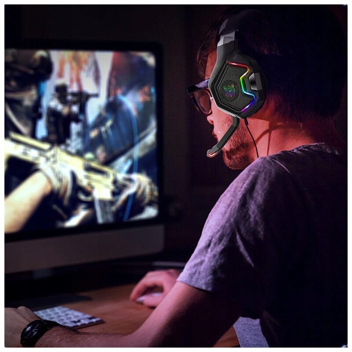 ONIKUMA K10 PRO SŁUCHAWKI GAMINGOWE Z MIKROFONEM DLA GRACZY DO GRANIA RGB