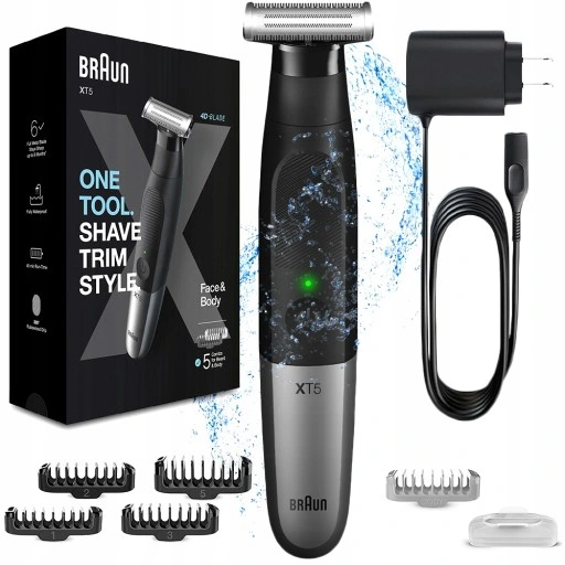 MASZYNKA TRYMER DO BRODY CIAŁA BRAUN XT5 GOLARKA MĘSKA