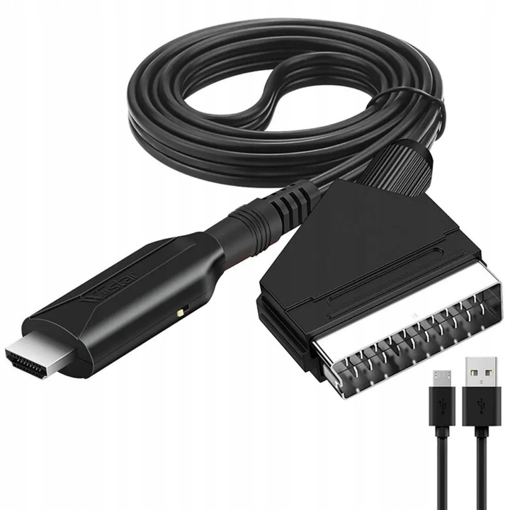 Kabel adapter konwerter z Euro / Scart do HDMI 1080p przejściówka TV