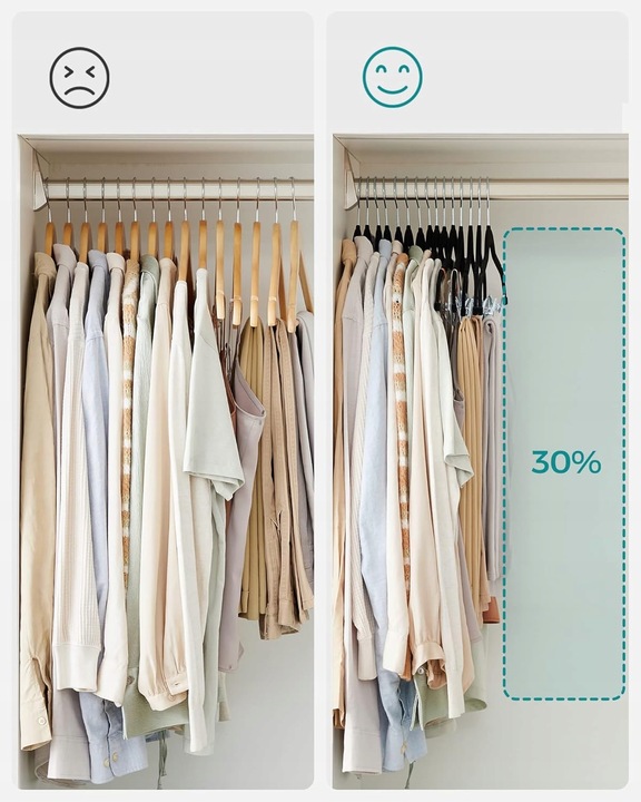 WIESZAKI DO UBRAŃ WELUR Z KLAMERKAMI ANTYPOŚLIZGOWE ARVENTA STYLE - 10