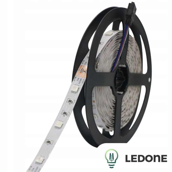 TAŚMA LED RGB + BIAŁY ZESTAW 5m 5050 KOLOROWE NA PILOTA PILOT Z