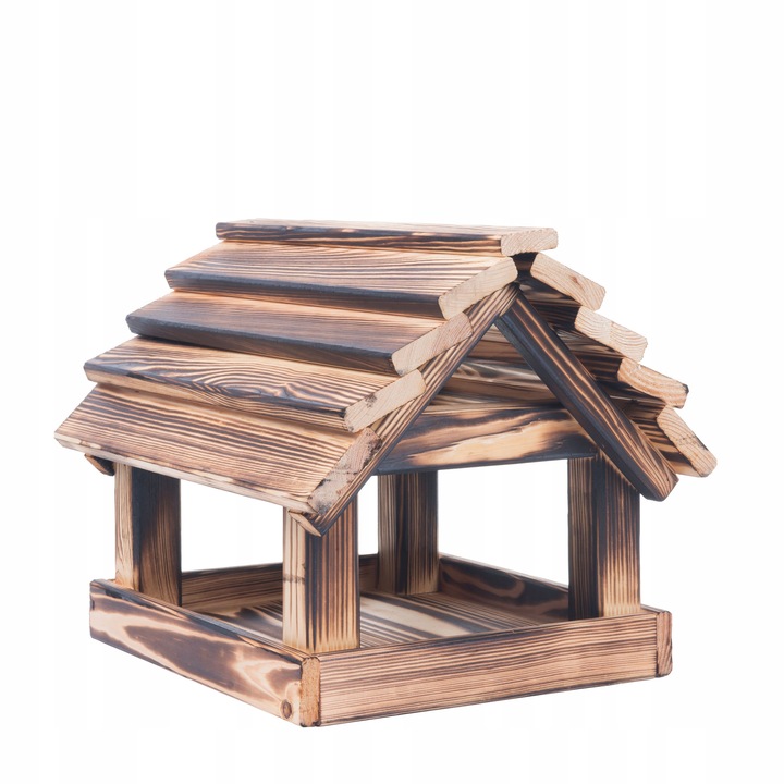 Karmnik Dla Ptaków Na Ziarno Duży Stojący Opalany Solidny + Słonecznik