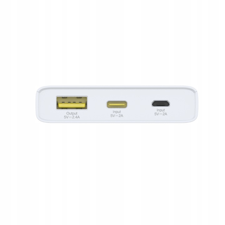POWERBANK 10000 MAH 12W QC USB / MICRO / USB-C PD BIAŁY DO IPHONE APPLE