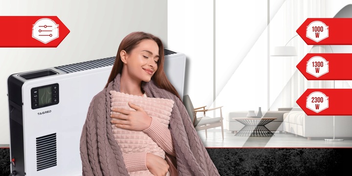 Grzejnik Konwektorowy Turbo Pilot Timer LCD Bardzo Mocny 2300W