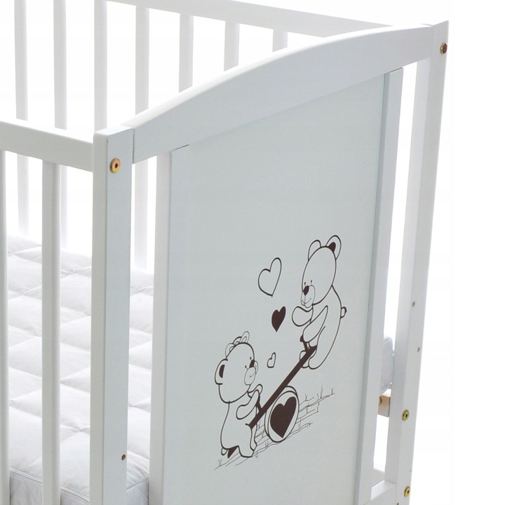 Łóżeczko z szufladą BAJKA + BARIERKA - TAPCZANIK